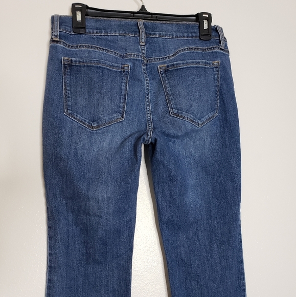 Old Navy Button Fly Ankle Flare Jeans Medium Blue Casual Womens Summer Trendy - Picture 8 of 13